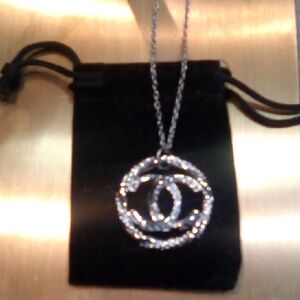 CHANEL Authentic Zipper Pull Silver Logo